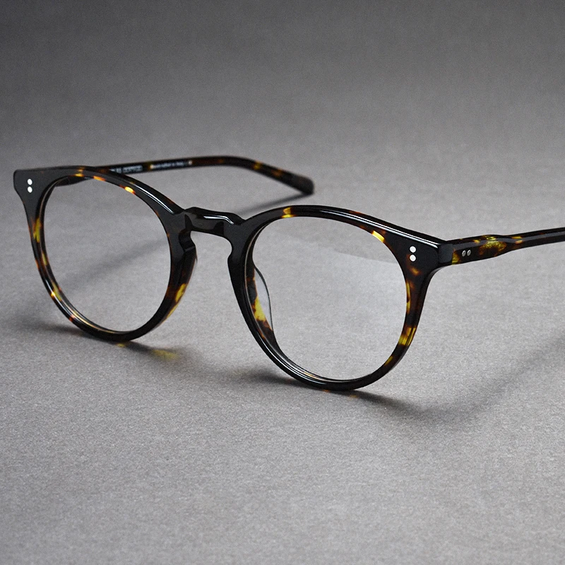 Handmade Brand Design Retro Round Glasses Frames Men Women Vintage Ultralight Oval Eyeglasses Women Top Quality Acetate Eyewear