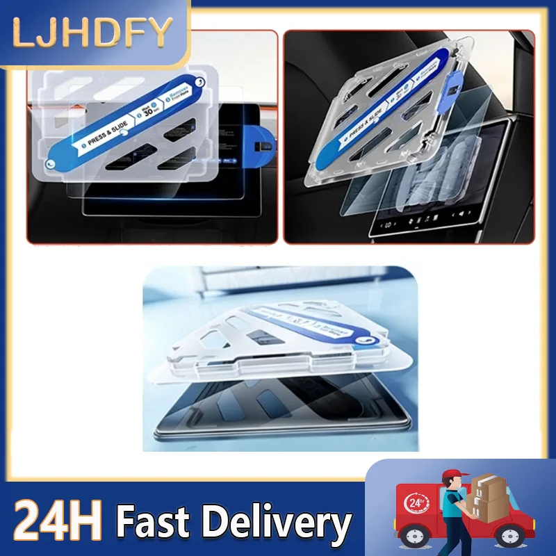 

16 Inch Tempered Glass Screen Protector For Tesla model Y YL 2026 Juniper HD Center Control Film Installation tool