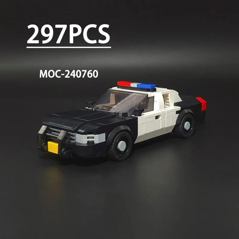 MOC-240760 Building Block Police Interceptor Car Speed  Model 297 Pieces Children's Birthday Christmas New Year Toy Gift