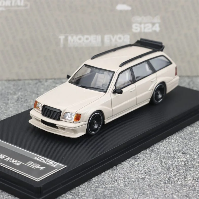 

Mortal 1:64 S124 Milk Tea White Limited400 Diecast Collector's Vehicle Model Car