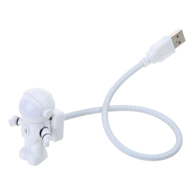 Lampada da lettura flessibile a luce LED USB Lampada da lettura per astronauta Mini lampada plug-in portatile Lampada da notte a