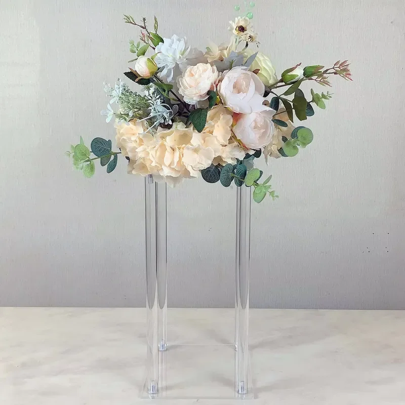 23 Inch Acrylic Wedding Flower Stand 10 Pcs Indian Marriage Decoration Bracket Table Centerpiece Ornament for Party Event 10