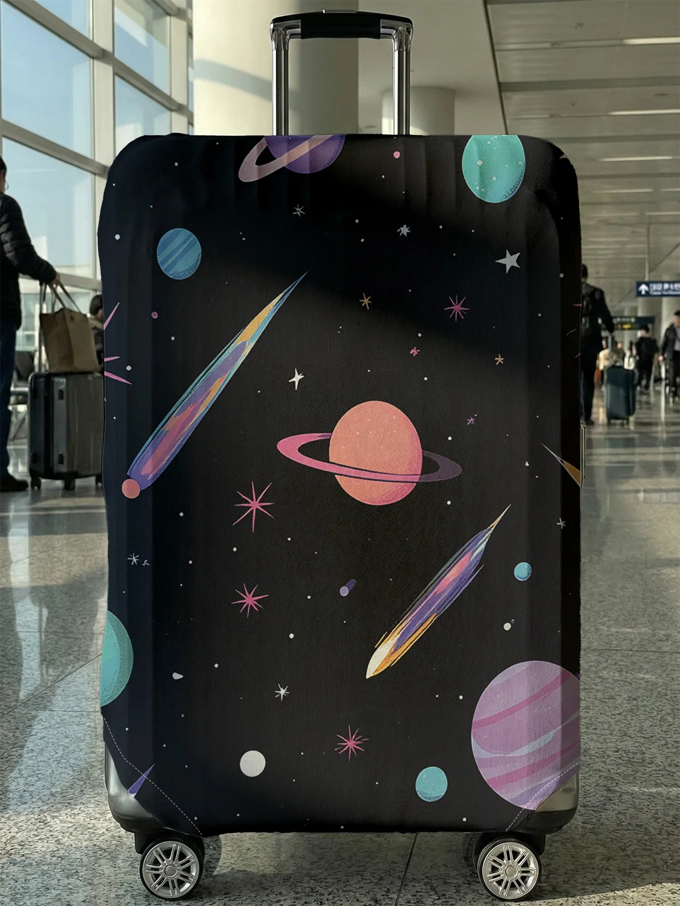 

Защитный чехол для багажа с полным принтом Planetary Meteor, подходит для чемоданов 18-32 дюймов, чехлов для ручек багажа, дорожных аксессуаров.