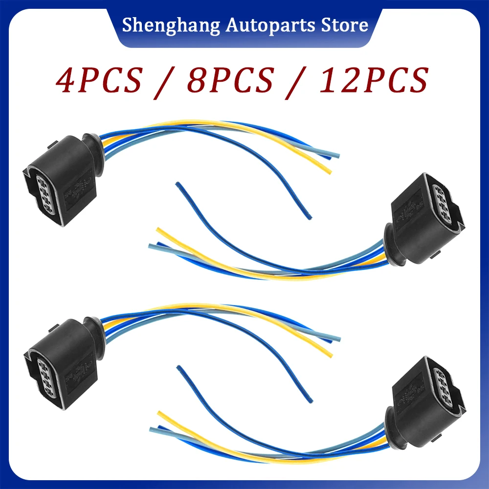 1J0973724 8K0973724 4B0973724 Chicote de plugue de bobina de ignição para Audi A6 A4 VW Passat B5 Polo Bora Sagitar Magotan Tiguan Touareg