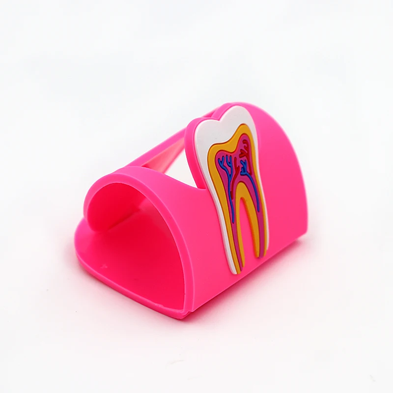 1pc Cute Teeth Shape Name Card Holder Display Stand Colorful Rubber Teeth Molar Shape Phone Card Name Storage Holder