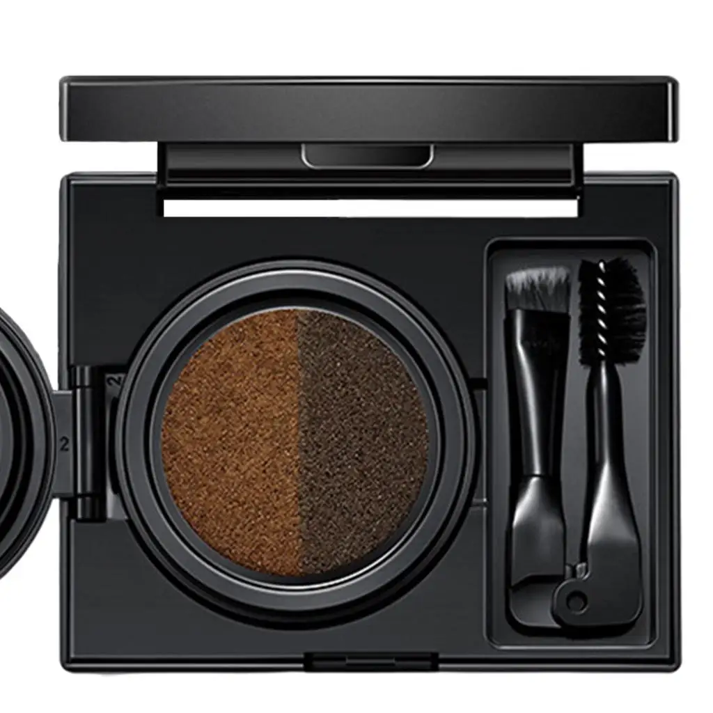 Eyebrow Cushion Hair Fibers Powder Waterproof Makeup Brush Set for Eyebrow Shaping and Filling