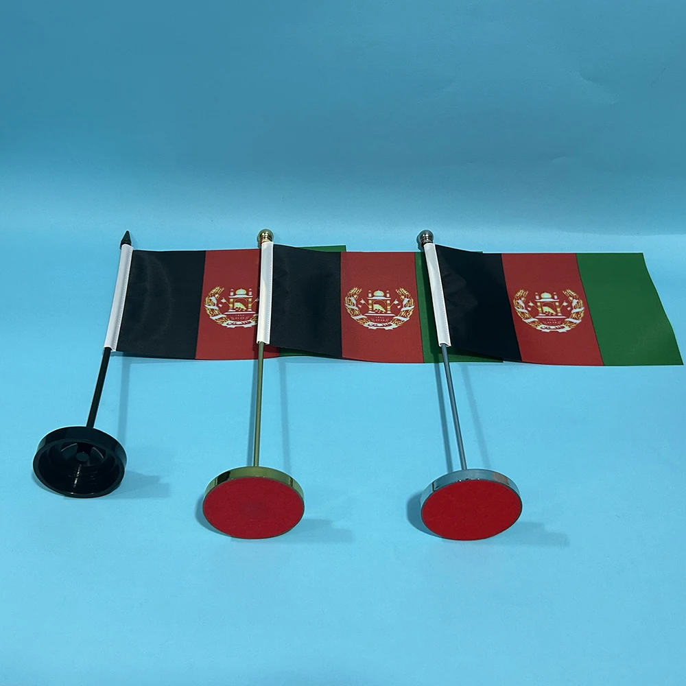 (SKY FLAG)Office Desk Flag Of Afghanistan flag 14x21cm table flag Afghanistan National banner Desk Ornaments Flags