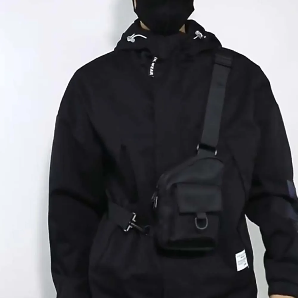 

Oxford Cloth Men's Chest Bag Multi Functional Large Capacity Outdoor Waist Bag Minimalist Adjustable Strap Sports Walking Bag