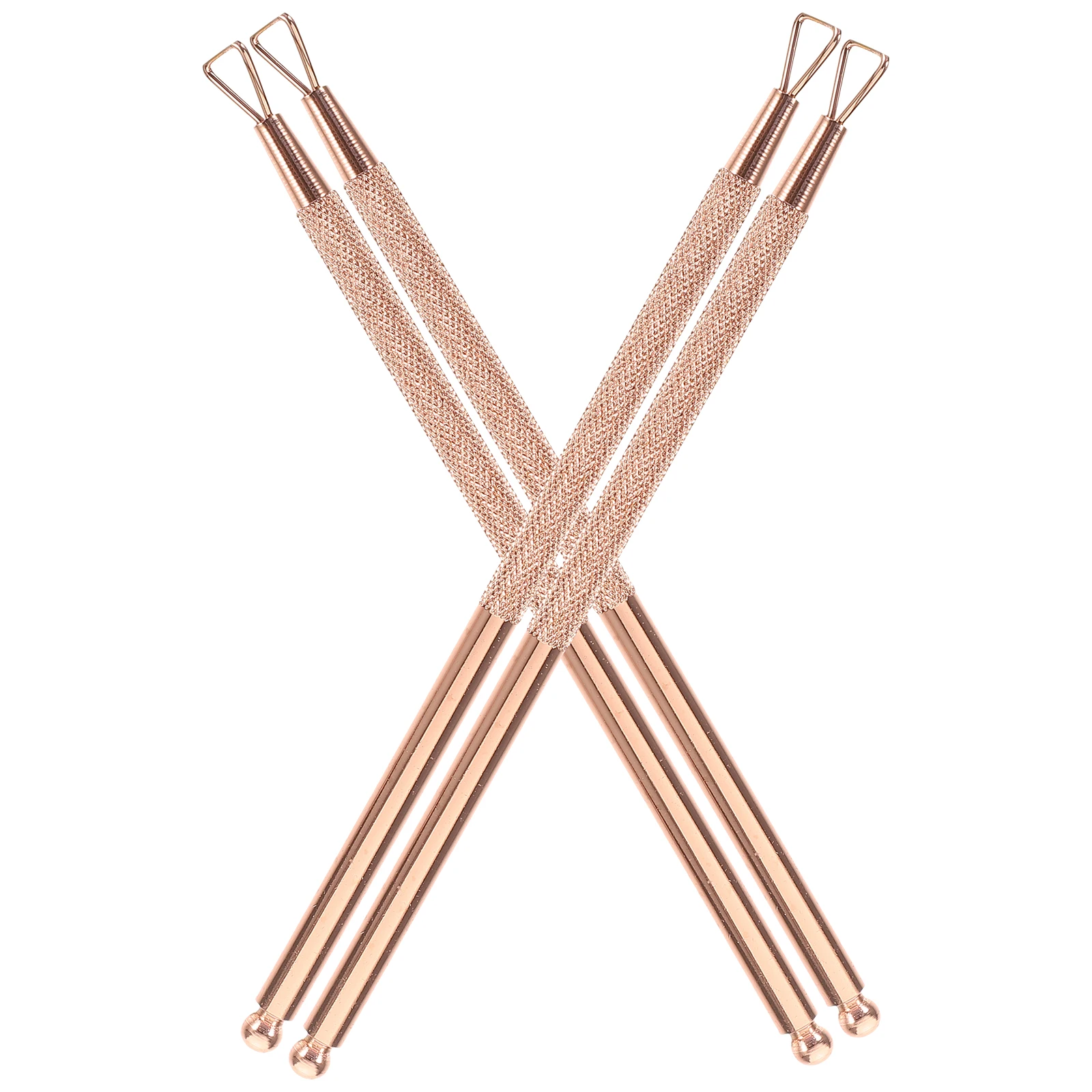 Empurrador de cutícula triangular de aço inoxidável, 4 unidades, raspador de unhas, removedor de esmalte em gel, ferramentas de manicure e pedicure, lixa de unha