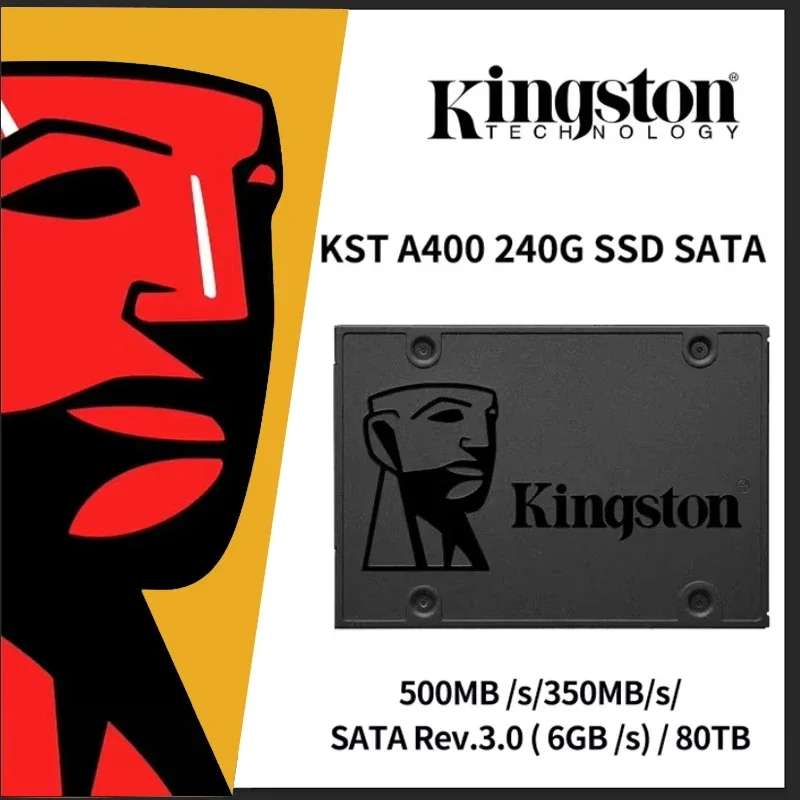 Nuevo Disco Duro de Estado Sólido Interno Kingston SSD A400 2026, 480GB/240GB/120GB, 2.5 Pulgadas, SATA III, para Laptop y PC de Escritorio