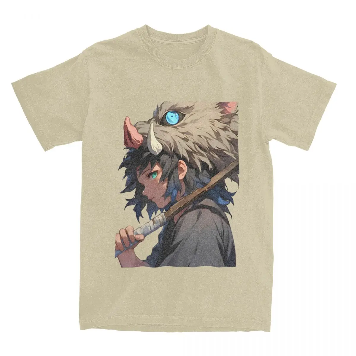 Inosuke Anime Demon Slayers T Shirt Men Women's Pure Cotton Creative T-Shirts Crew Neck Nezuko Tees Short Sleeve Tops Summer