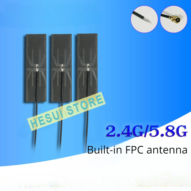 10 шт. 2,4G 5,8G двухдиапазонный встроенный FPC патч антенна WIFI Bluetooth беспроводной модуль интерфейс IPEX