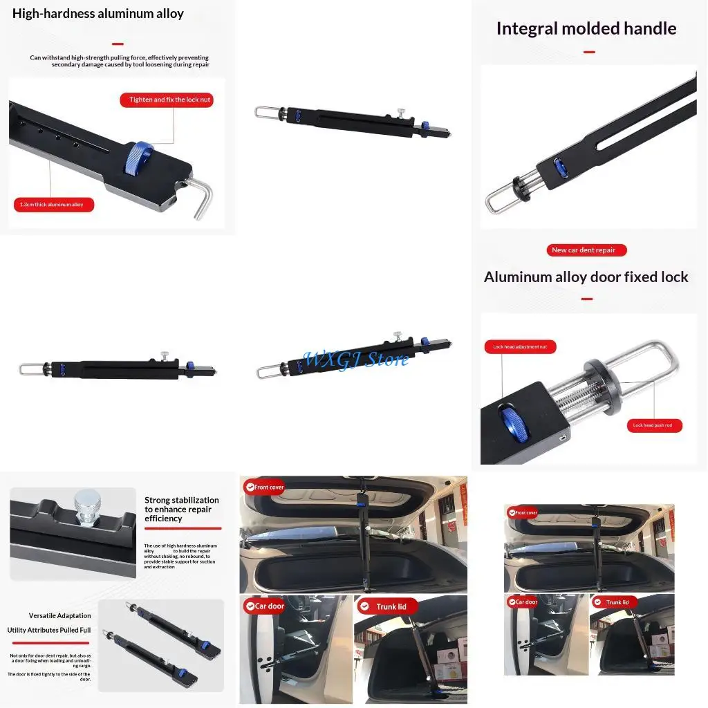 Ferramenta alumínio ajustável multiuso 37JE para reparo amassados ​​de veículos e retenção porta