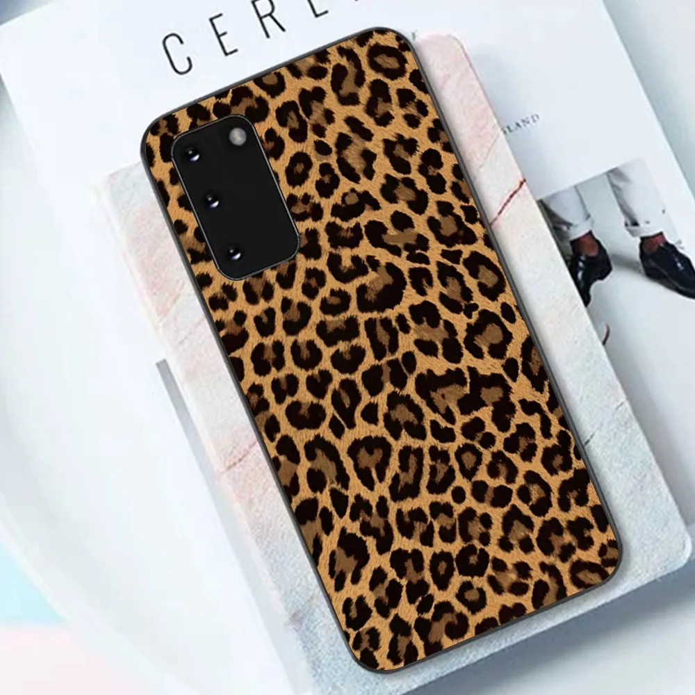 Leopard print Phone Case For Samsung S 9 10 20 21 22 23 30 23plus lite Ultra FE S10lite Fundas