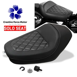 Front Rider Solo Seat Pad Motorcycles Driver PU Leather Cushion Fit For Harley Sportster 48 XL1200 Iron XL883 Roadster 2010-2022