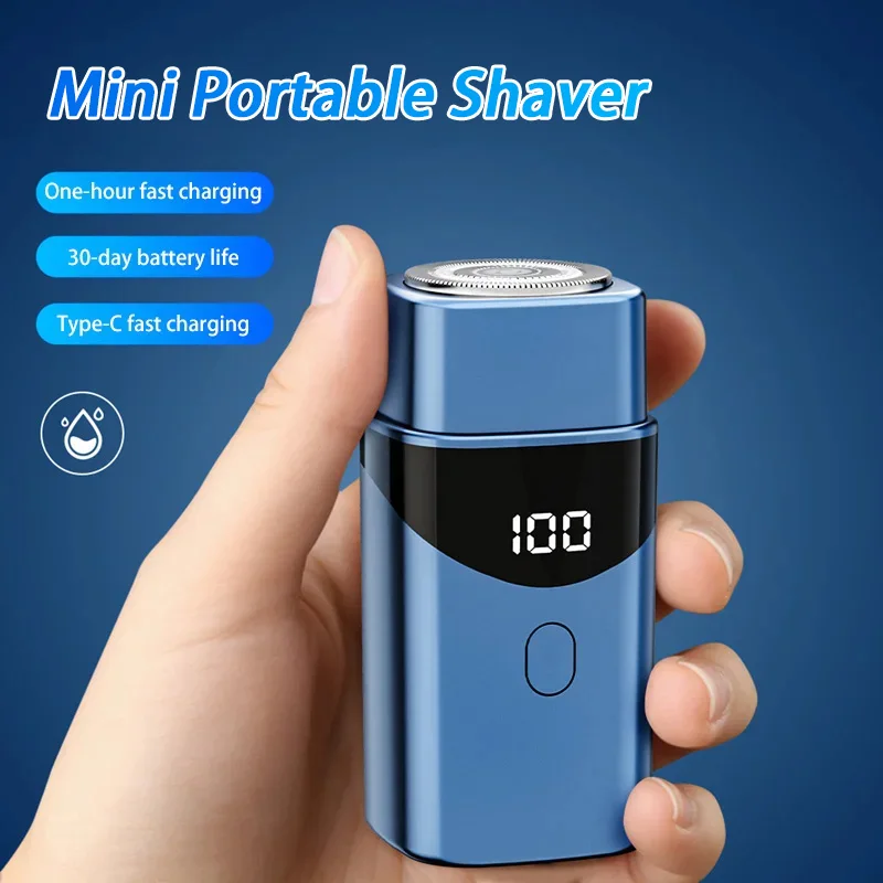 

Новая электробритва, маленькая стальная пушка, цифровой дисплей, супер чистый нож для мытья всего тела, нож для бороды, компактный портативный дорожный нож для мужчин