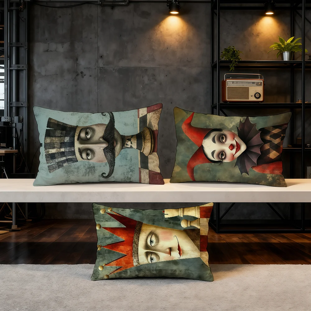 Chess King and Queen cushion cover Hit Product Home Sofa living Room Double-sided Soft Decorative Pillow Cover
