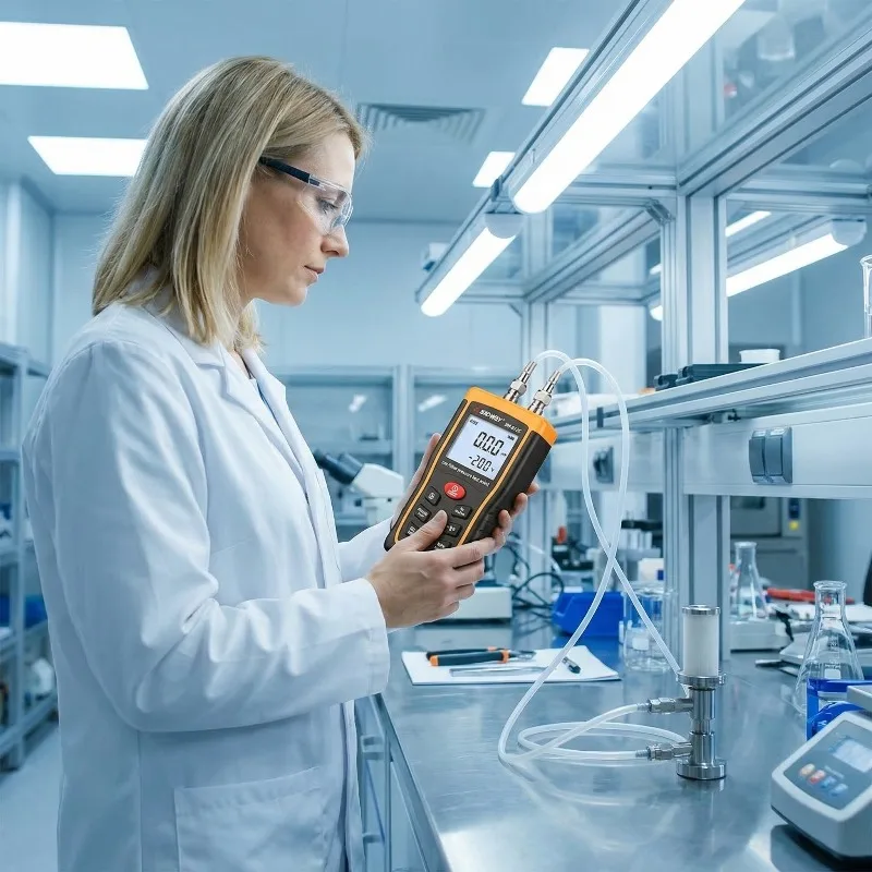 

SNDWAY SW-512 Series Digital Differential Manometer Air Pressure Meter ±103.42kPa High Precision Pressure Gauge Tool Kit