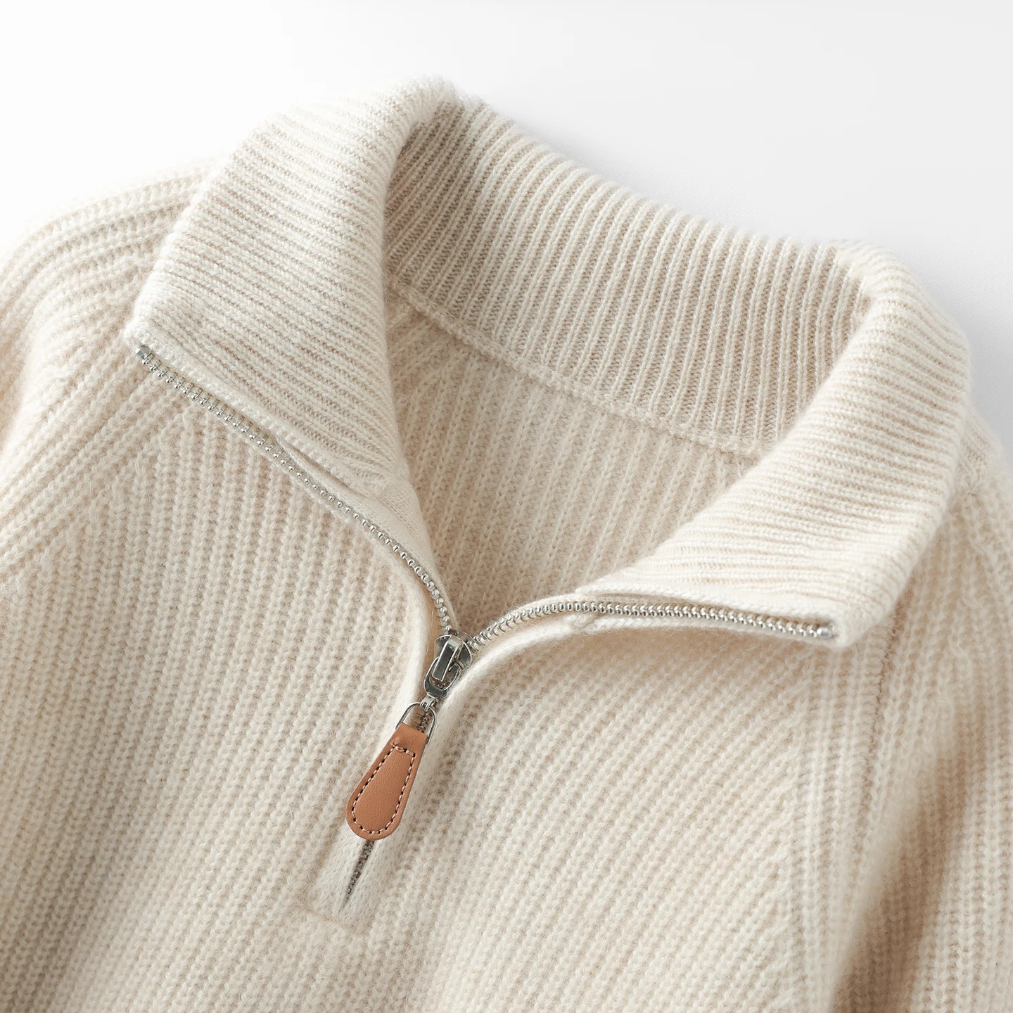 ADDONEE Children 100% Cashmere Sweater Zipper Mock Neck Pullover Thick Warm Basic Kid Boy Girl Clothes Autumn Winter Knitwear