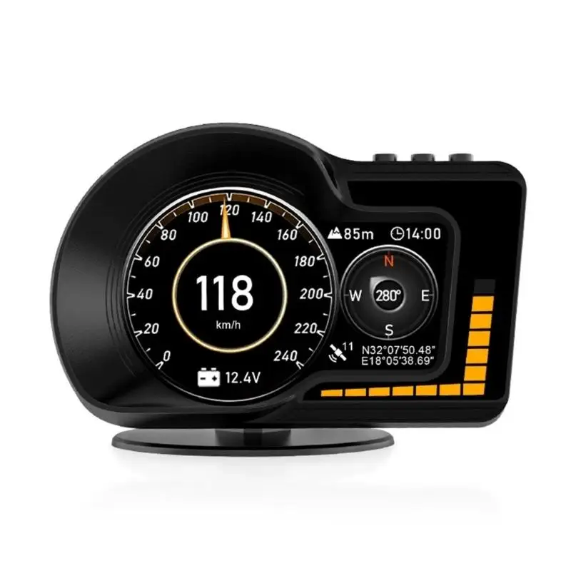 31BC Modern Vehicle Heads Up Display with Multiple Alarm Functions for Speed RPM