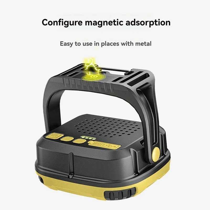 COB ضوء العمل المحمولة LED الأضواء فانوس ضوء قوي مصباح يدوي في الهواء الطلق التخييم الصيد في حالات الطوارئ