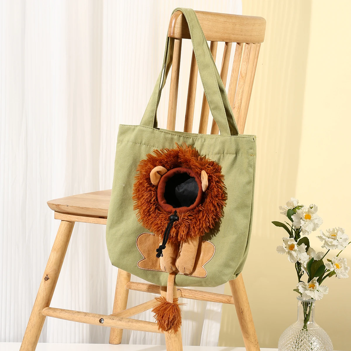 Wasserdichter Stoff Outdoor Katzenzubehör Haustier Reise Sling Carriers Handtasche One Shoulder Canvas Haustiertasche – Detail 10