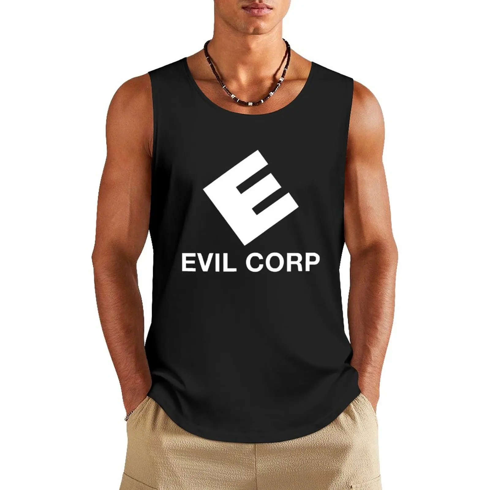 

Evil Corp Logo - Mr Robot Tank Top t shirt gym Gym t-shirt man