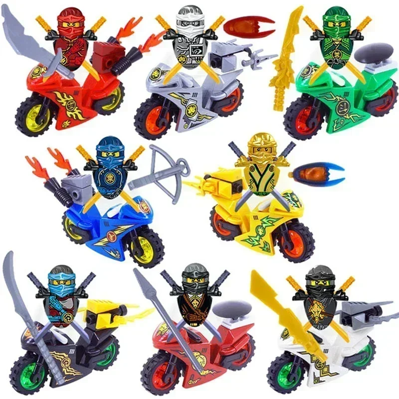 24-teilige Anime-Charaktere Ninja-Figuren Garmadon Jay Lloyd Samukai Cole Harumi Ultra Violet Pyro Snake Baustein Kinderspielzeug
