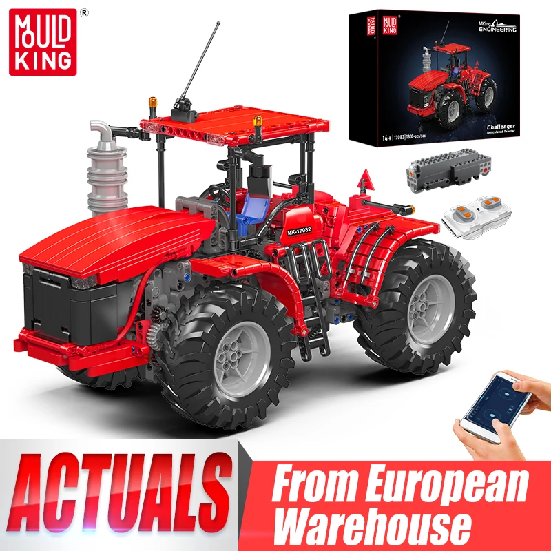 Mould King 17081/17082 Technischer Auto-Baustein, RC Challenger Gelenktraktor, Bausteine, Spielzeug, Weihnachtsgeschenk für Kinder