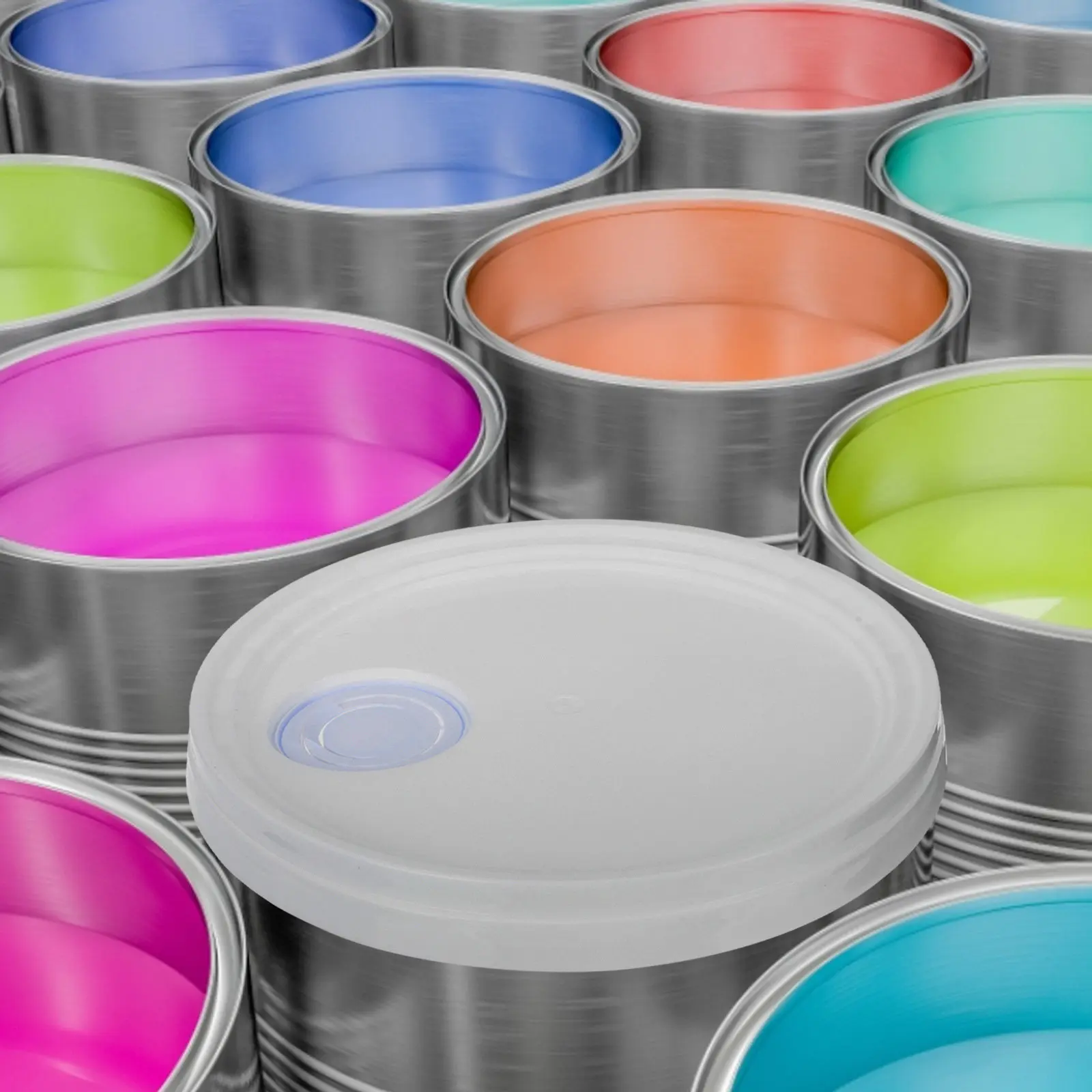 2Pcs Paint Bucket Lid Replacement Airtight Wear-Resistant Plastic Covers for Oil Ink and Paint Pail Sealing Lid Accessory Fits