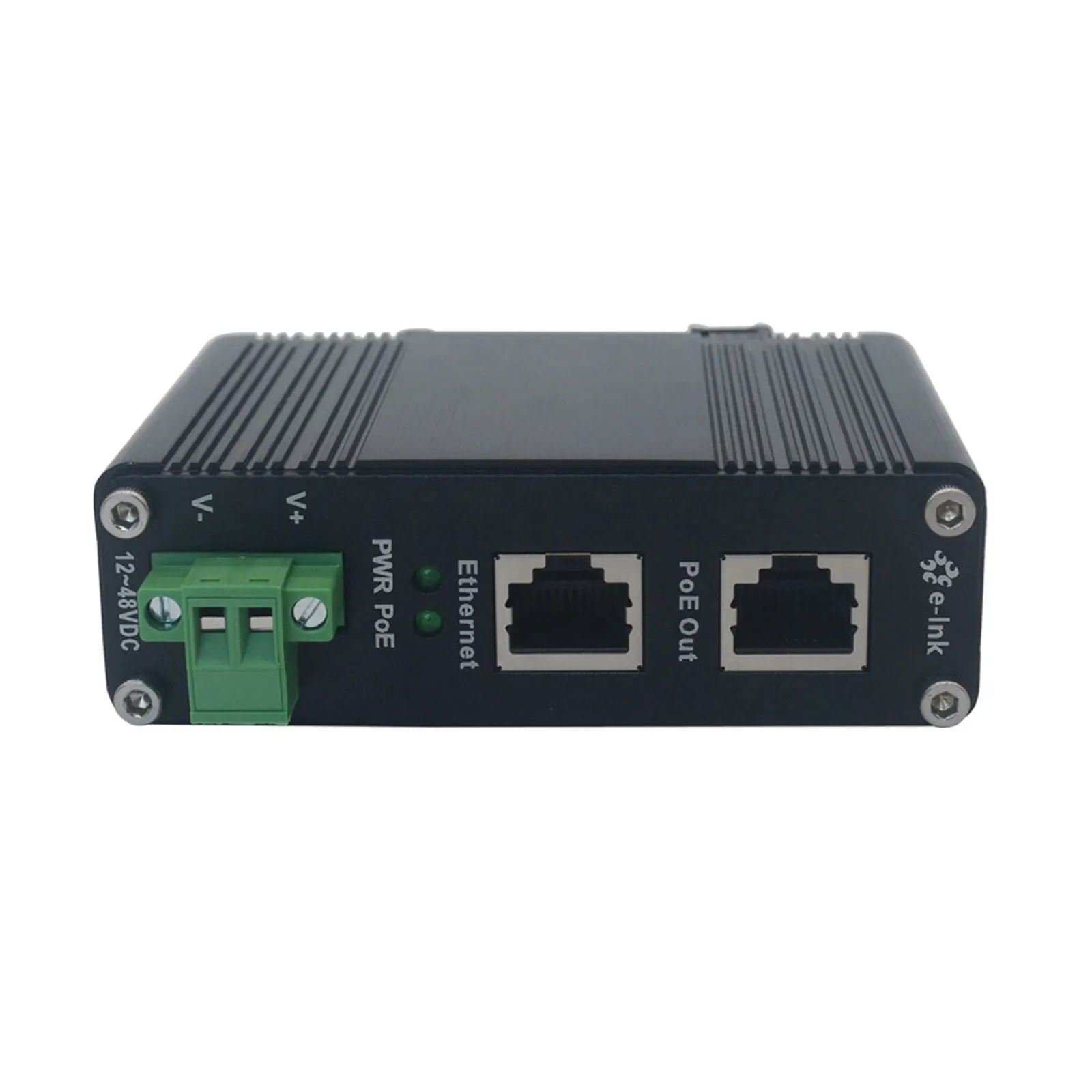 

POE power supply industrial grade Gigabit support IEEE802.3af/at 30W 12~48VDC rail installation