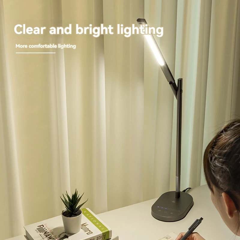 Gray LED Foldable Desk Lamp Eye protection Reading Writing Multi-angle Adjustment Desk Lamp 15pcs Per Carton Set