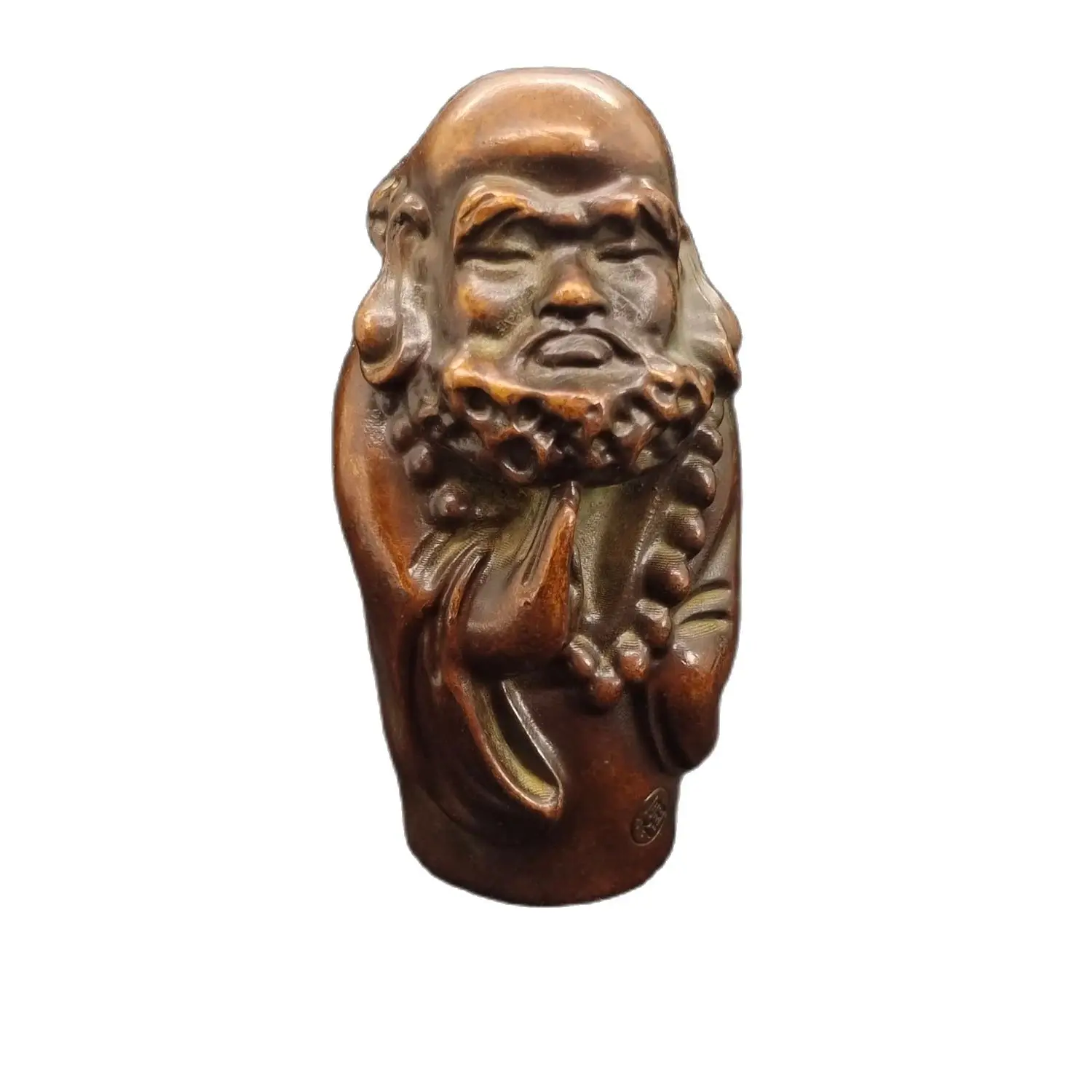 Bronze Bodhidharma Buddha Statue Metal Chinese Buddhist Abstract Decoration Figure Sculpture Home Feng Shui Decoration Crafts