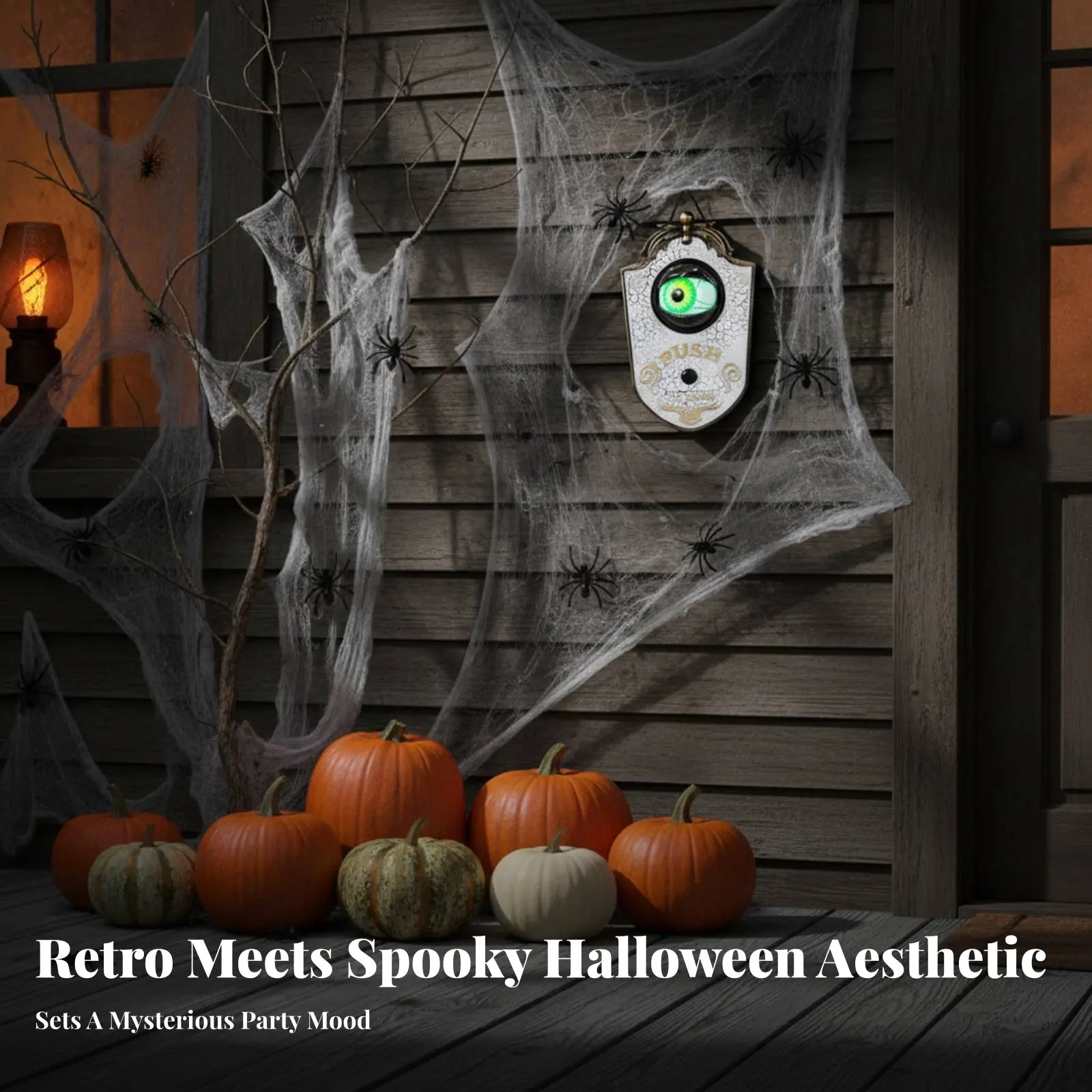 

Декоративный светящийся шарик-глаз с одним зрачком для дверного дисплея, с жуткими звуками, на батарейках