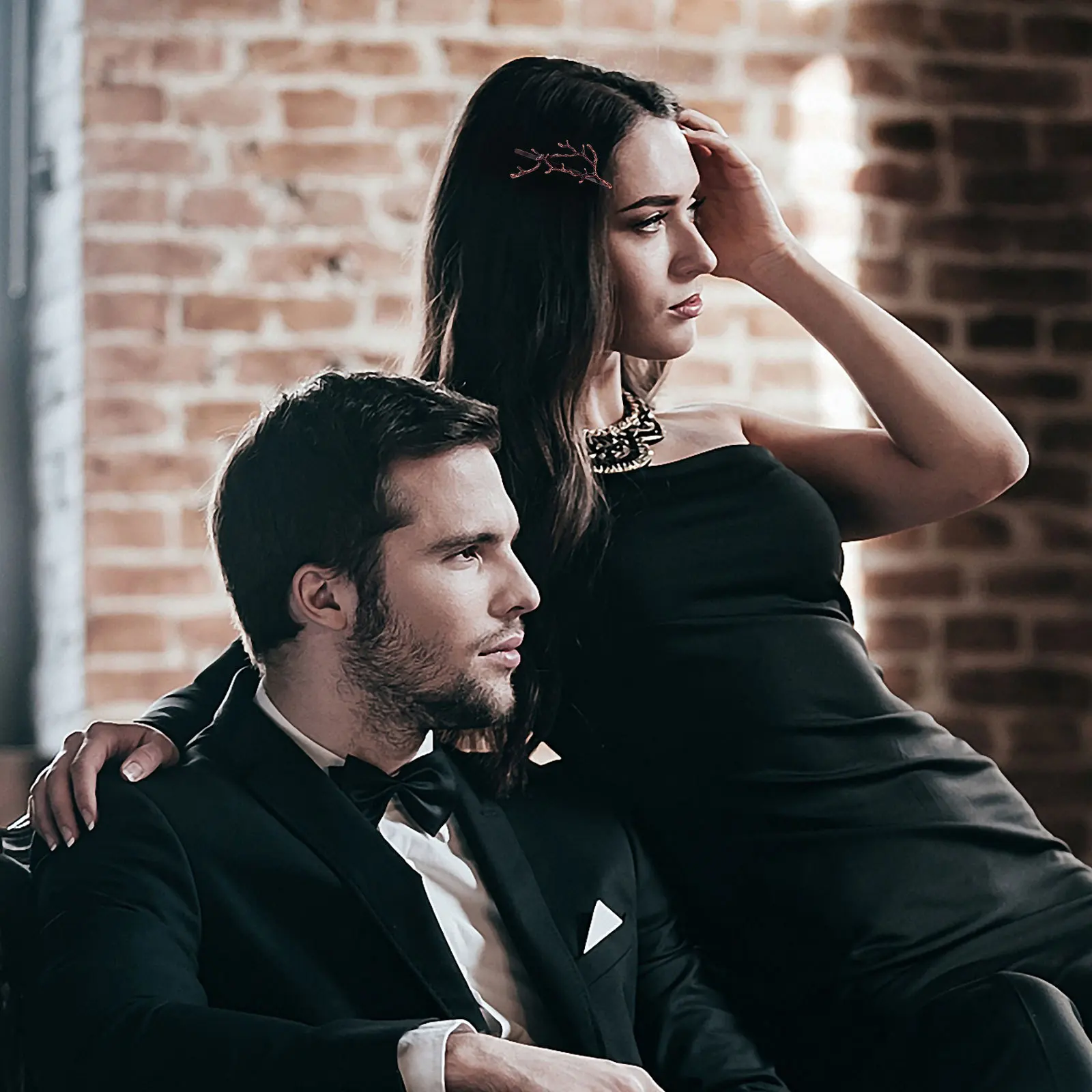 

10Pcs Antler Branch Hairpins Creative Alloy Hair Clip Hair Accessories Exquisite Branch Hairpins for Party Festival Daily