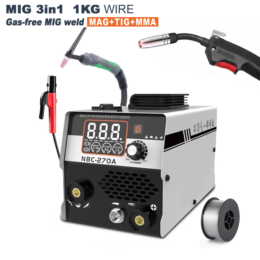 Welding Wire Gasless Flux Cored MINI 3 IN1 MIG TIG MMA Small Integrated Multifunctional Welding Machine