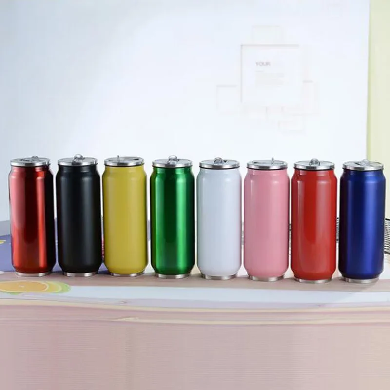 

Stainless Steel Thermos Vacuum Flask Creative Straw Cup Thermal Insulation Water Bottle 300/500ml High Quality