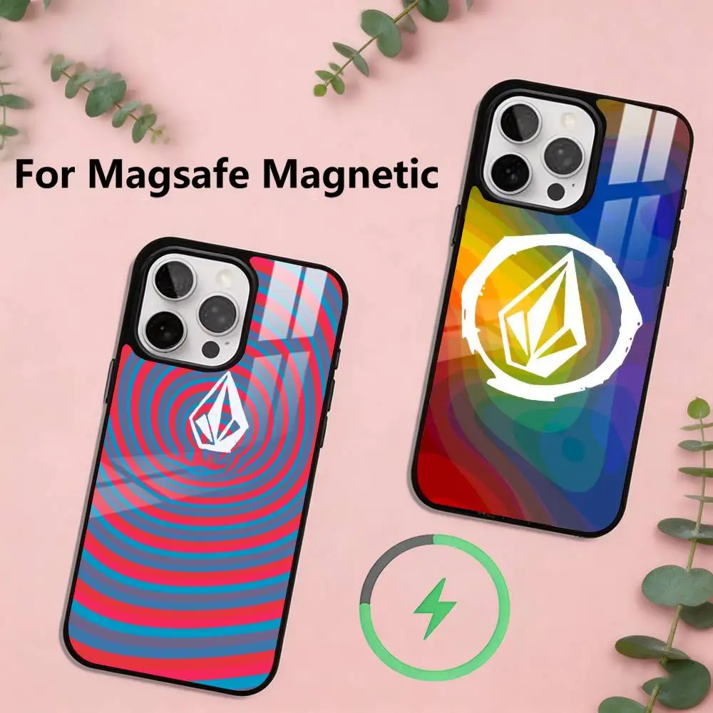 

V-VOLCOM S-Style SportS Phone Case For iPhone17,16,15,14,13,12,11 Plus,Pro Magnetic with Magsafe Wireless Charging