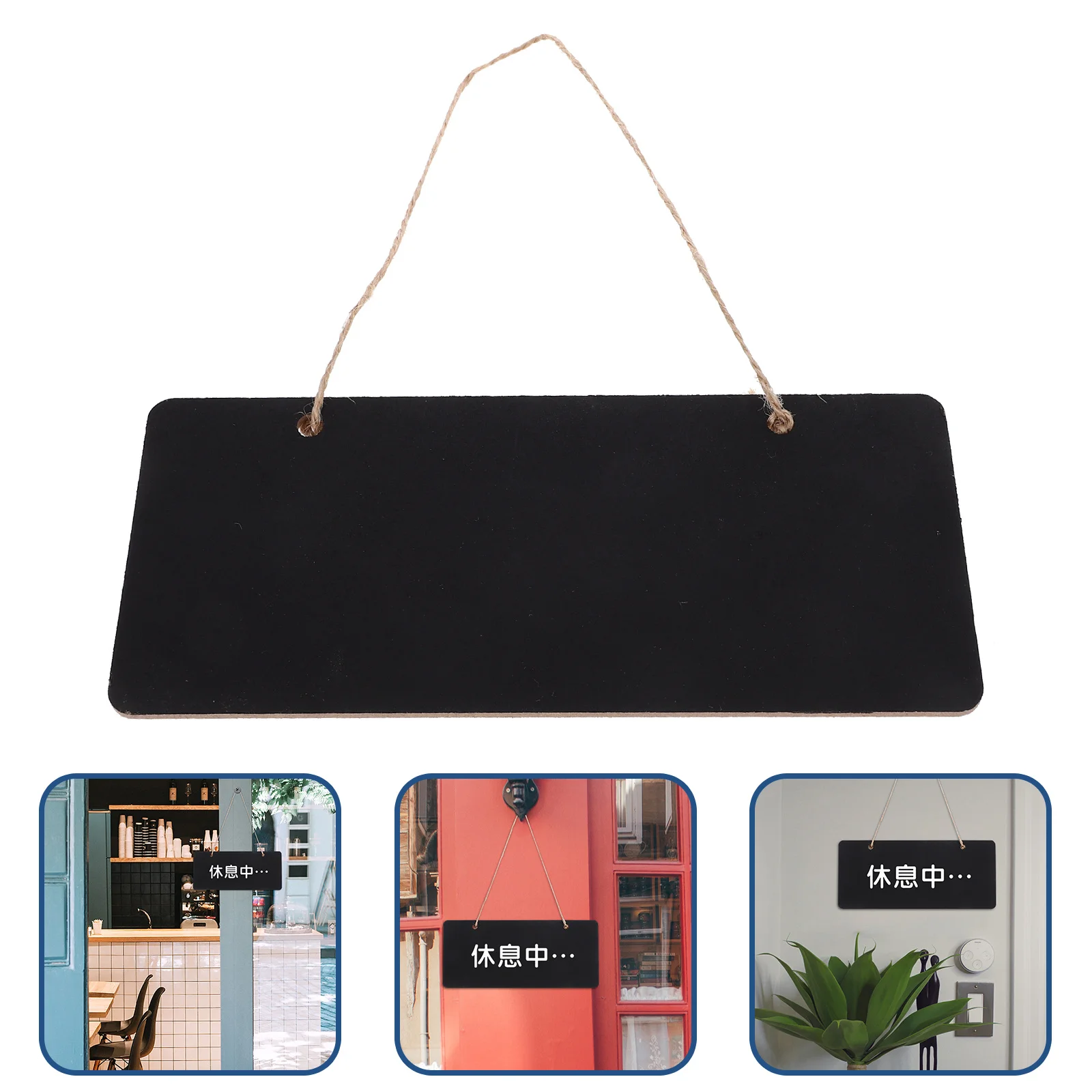 

10Pcs Small Hanging Chalkboard Sign Boards Erasable Door Message Boards Wall Memo Display Board Hanging Chalkboard