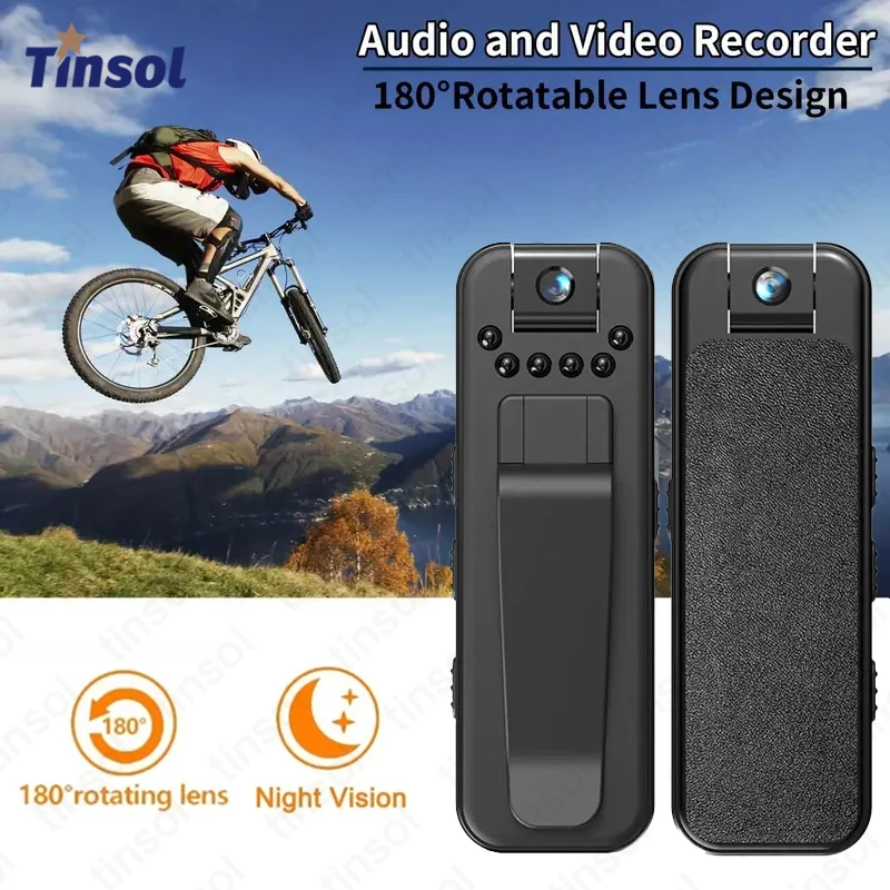 

Мини-камера TINSOL 1080P и портативный небольшой цифровой видеорегистратор, полицейский BodyCam, инфракрасная миниатюрная видеокамера ночного видения