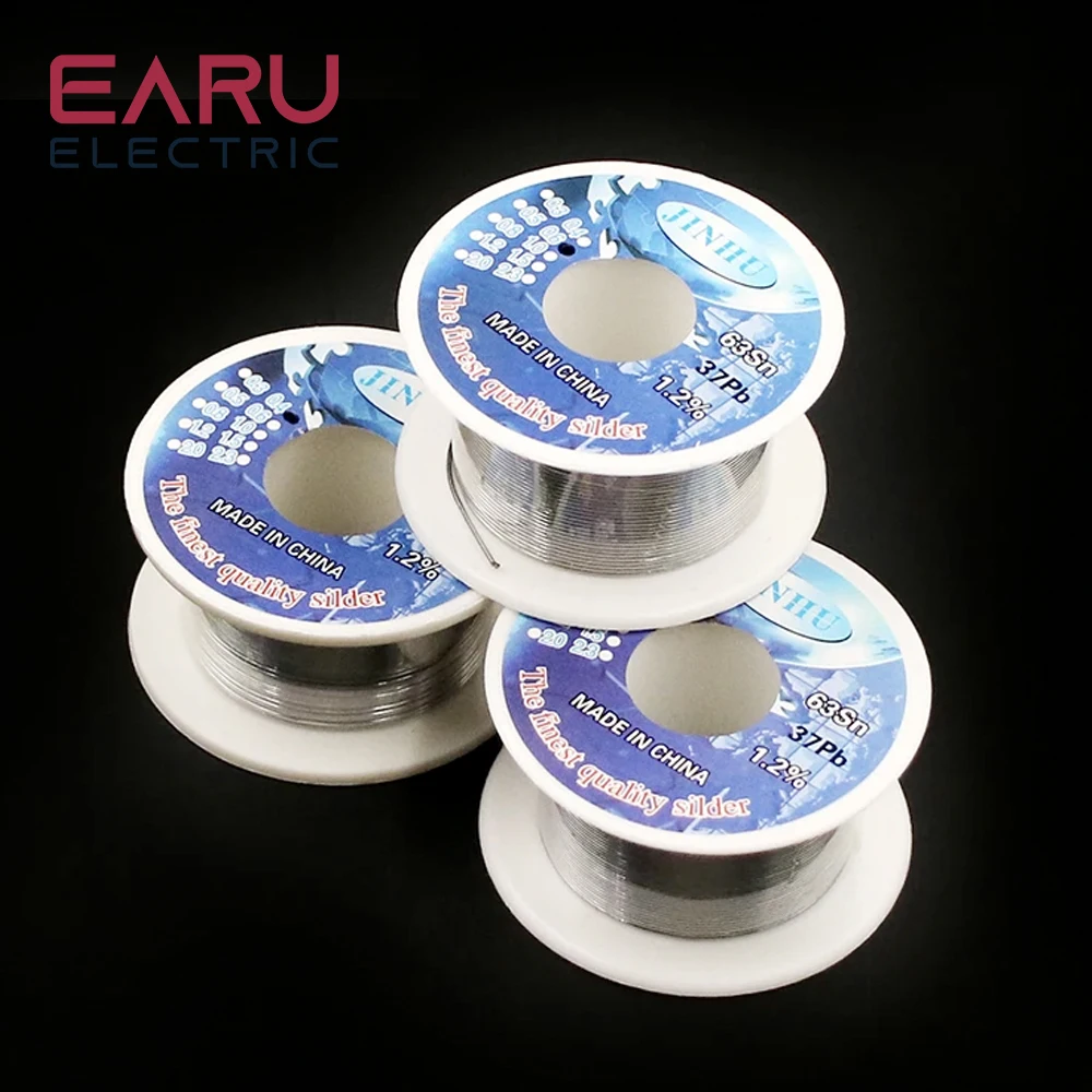 Tin lead Rosin Core Solder Wire 0.3mm 0.4mm 0.5mm 0.6mm 0.8mm 1.0mm 2% Flux Reel Welding line New Cable Lead Core BGA Repair SMT