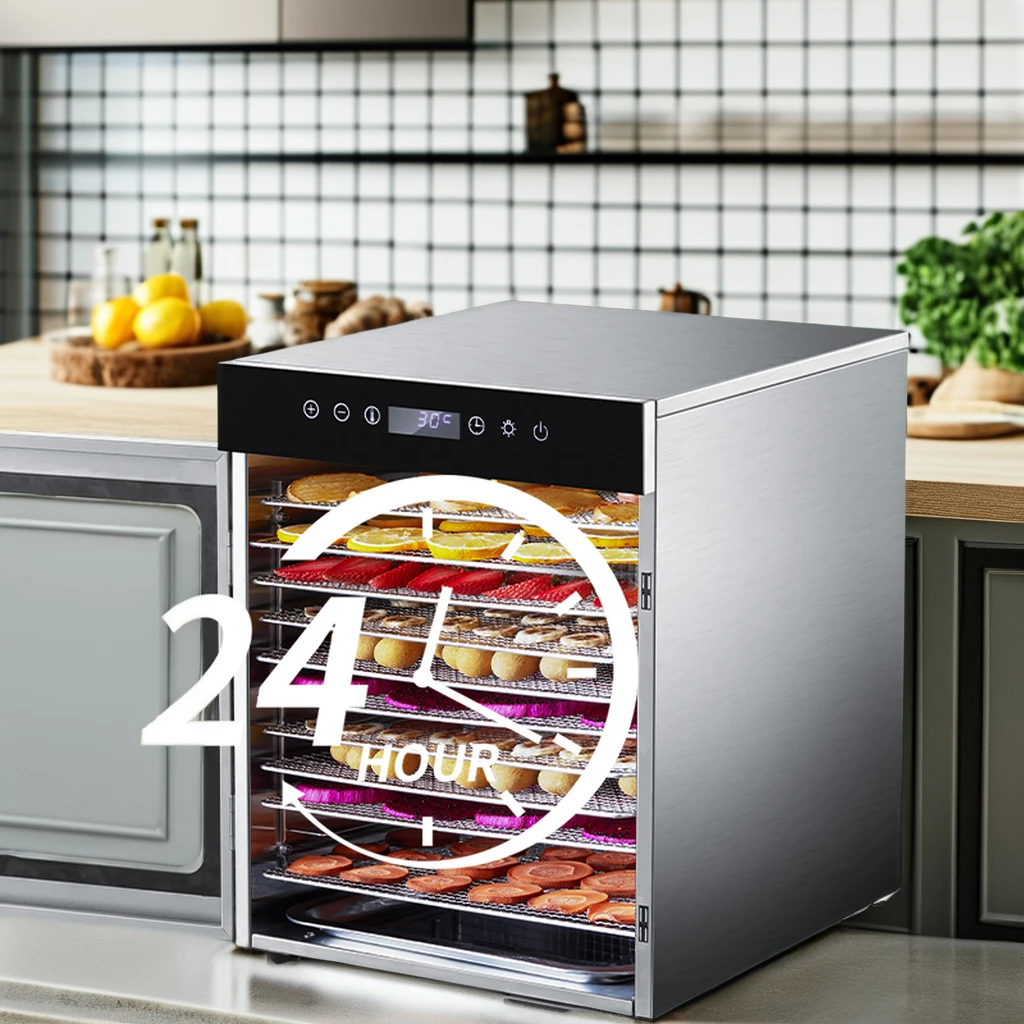 고효율 식품 건조기 터치스크린 10단 트레이 건과일 건조기