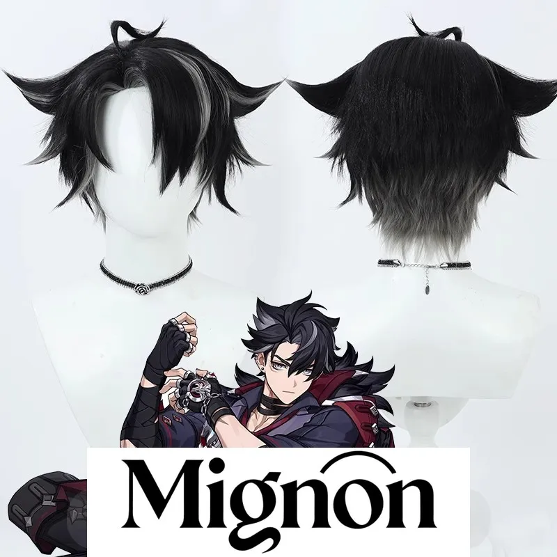 

Genshin Impact Wriothesley парик для косплея черные блики многослойные шипы подарок на Хэллоуин