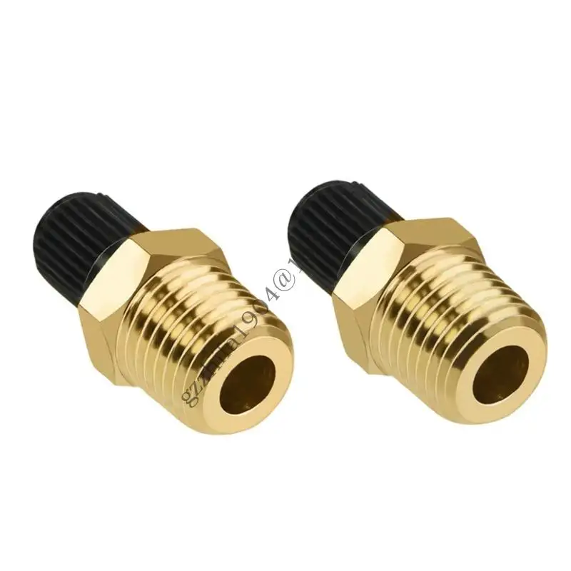 

Set Of 2 Brass Air Nozzle Adapters Connector 1/4 Inch NPT Valves Suitable For Car Tire Inflation And Pneumatic Tool Use