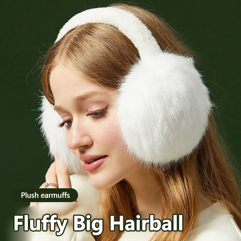 Soft Plush หูอุ่นฤดูหนาว WARM Earmuffs สําหรับผู้หญิงผู้ชายแฟชั่นสีทึบ Earflap กลางแจ้งเย็นป้องกันหู-Muffs ฝาครอบหู