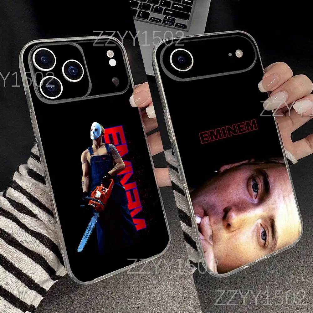 

Rapper Eminem Slim Shady Phone Case For iPhone 17,16,15,14,13,12,11 Pro,Max,Plus,X,XS,XR,SE4,E Mini Transparent Soft