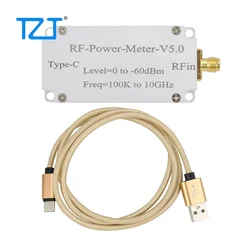 TZT RF-Power-Meter-V5.0 100K To 10GHz RF Power Meter High-Speed Acquisition Type With Type-C Data Port