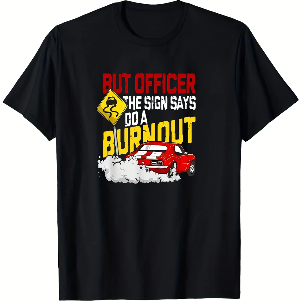 Men's Funny Taken To The Limit Officer Cop Themed T-Shirt Suitable for Car Enthusiasts Muscle Car Fans Apparel Casual Tee