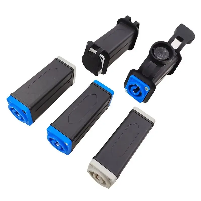 10pcs LED PowerCon AC Coupler Adapter Extender High Quality Speakon Panel Mount Straight Connector Blue White