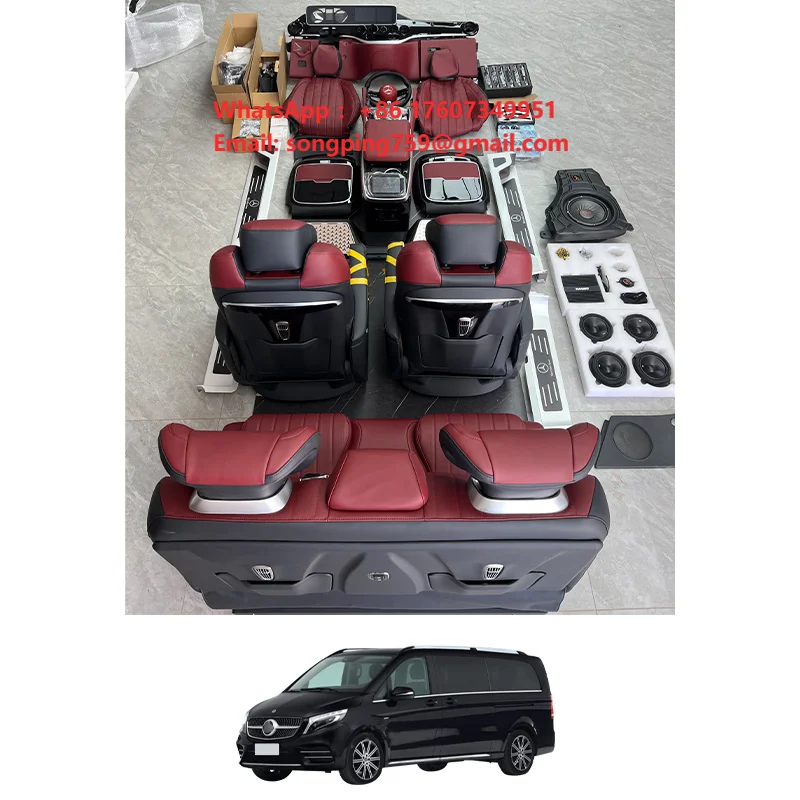 For Mercedes-Benz Vito Metris 2016-2023 Interior Upgrade Dashboard Armrest Box Floor Seat Luxury Upgrade Accessories